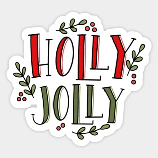 holly jolly Sticker